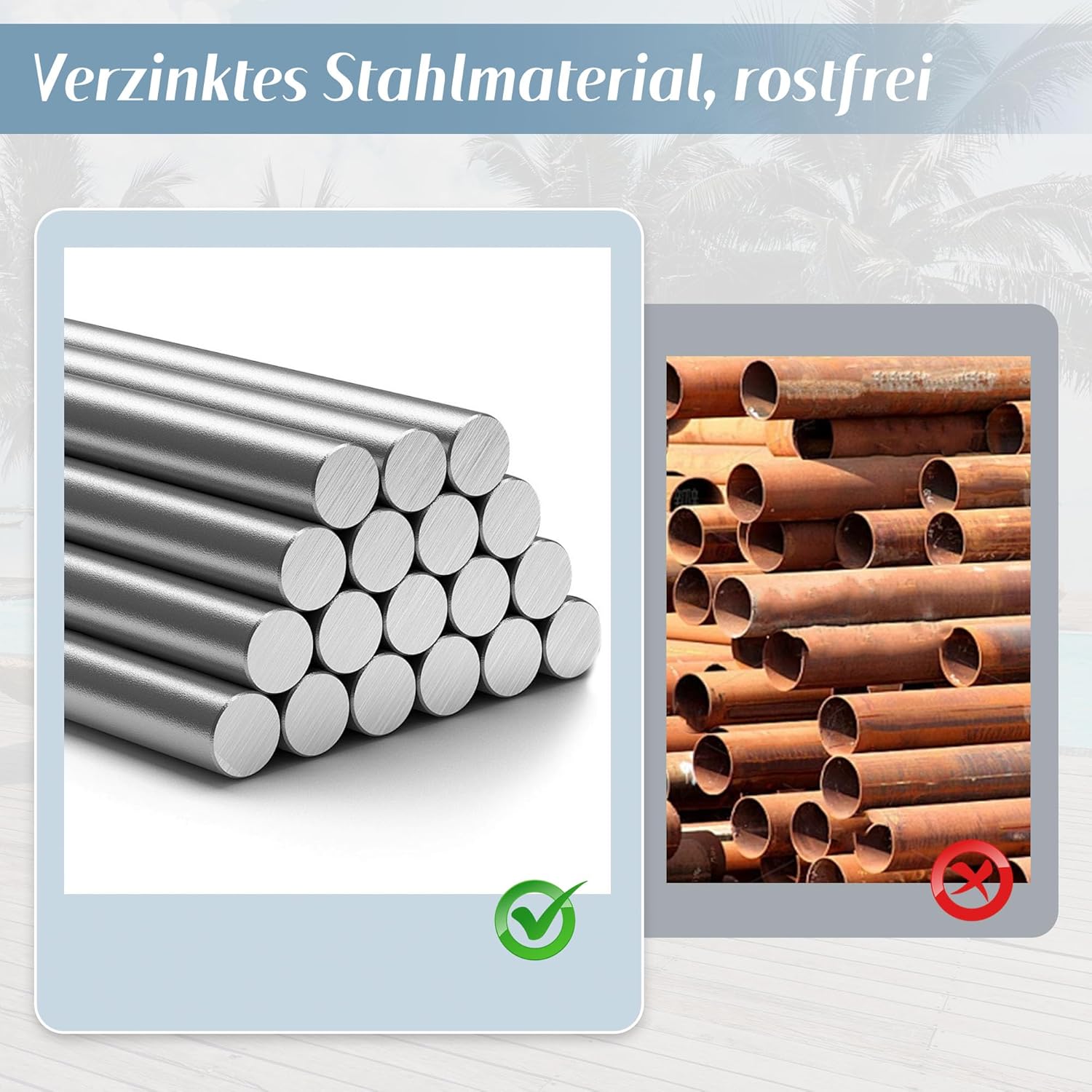 Merax Gartenmöbel Set, Balkonmöbel mit aus Verzinktes Stahlrohr, Terrassenmöbel mit Beistelltisch und Couchtisch, Tischplatte aus Kunststoffholz, Grau und Schwarz — Ansicht 4